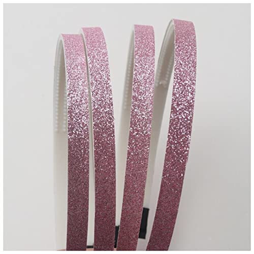 Stirnband Damen 4 STÜCK Mädchen Glitter Haarbänder Stirnbänder Haarschmuck Zähne Haarbänder Gesichtswaschstirnband (Size : Pink) von DUnLap