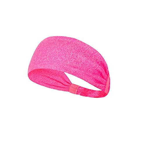 Stirnband Damen Elastische gestreifte Stirnbänder for Frauen Mädchen Sport Laufen Yoga Kopf Band Baumwolle Weit Haarband Turban Head Warp Haarschmuck Gesichtswaschstirnband (Size : Rose red) von DUnLap