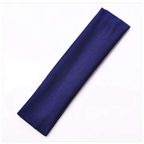 Stirnband Damen Feste Sports Stirnband Frauen Mode Elastische Haarbänder Laufen Fitness Yoga Headwear Weibliche Stretch Wash Makeup Haar Zubehör Gesichtswaschstirnband (Size : Dark blue) von DUnLap