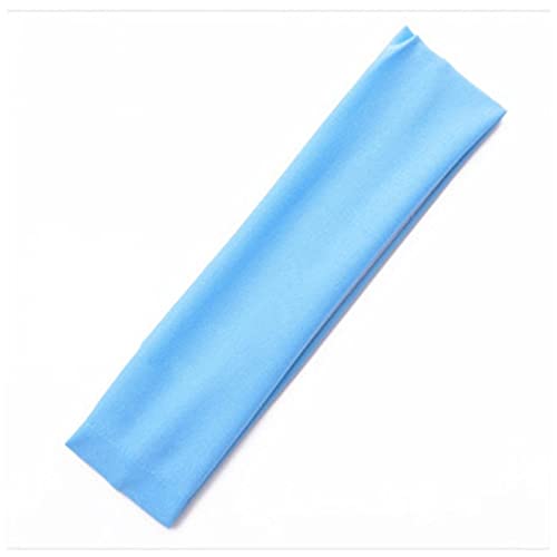 Stirnband Damen Feste Sports Stirnband Frauen Mode Elastische Haarbänder Laufen Fitness Yoga Headwear Weibliche Stretch Wash Makeup Haar Zubehör Gesichtswaschstirnband (Size : Sky blue) von DUnLap