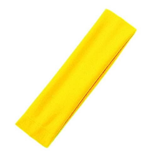 Stirnband Damen Feste Sports Stirnband Frauen Mode Elastische Haarbänder Laufen Fitness Yoga Headwear Weibliche Stretch Wash Makeup Haar Zubehör Gesichtswaschstirnband (Size : Yellow) von DUnLap