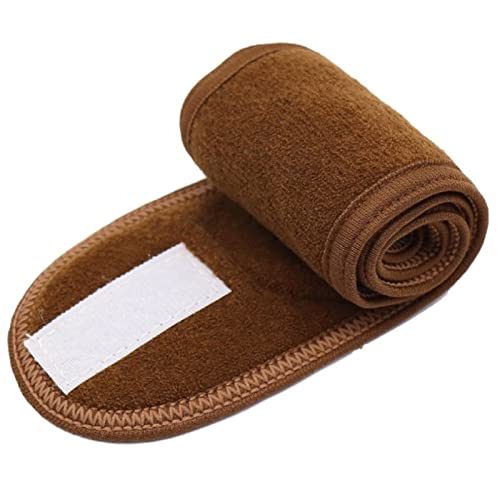 Stirnband Damen Kopfbänder einstellbar breites Haarband Yoga Spa Badewanne Dusche Make-up waschen Gesicht Kosmetik Stirnband for Frauen Damen Make-Up-Zubehör Gesichtswaschstirnband (Color : Coffee, von DUnLap