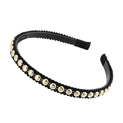 Stirnband Damen Mode Goldketten Hair Bands Reifen for Frauen Stirnband Haarband Mädchen Haarschmuck Elegante schicke Haarverzierung Gesichtswaschstirnband (Size : 33A) von DUnLap