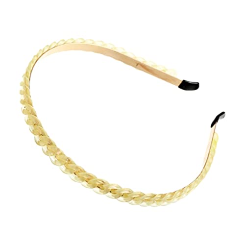 Stirnband Damen Mode Goldketten Hair Bands Reifen for Frauen Stirnband Haarband Mädchen Haarschmuck Elegante schicke Haarverzierung Gesichtswaschstirnband (Size : 37B) von DUnLap