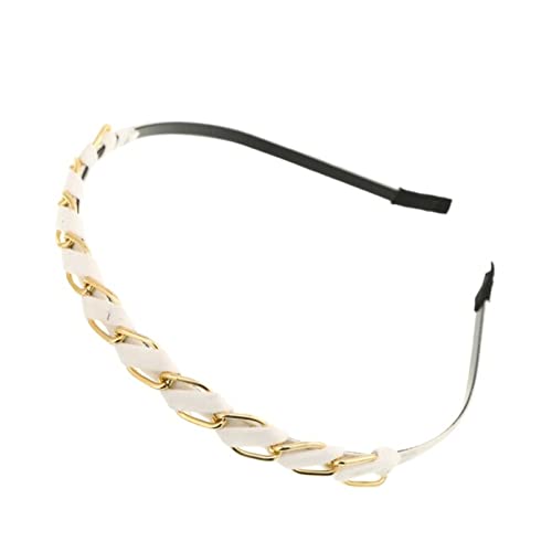 Stirnband Damen Mode Goldketten Hair Bands Reifen for Frauen Stirnband Haarband Mädchen Haarschmuck Elegante schicke Haarverzierung Gesichtswaschstirnband (Size : 8F) von DUnLap