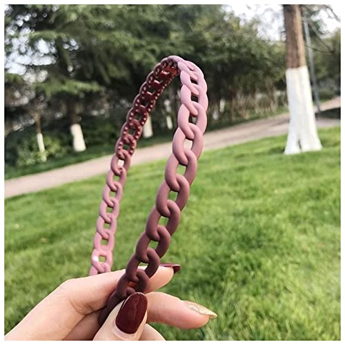 Stirnband Damen Mode Haare Kopf Reifenband Sport Stirnband Haarband Stirnbänder for Frauen Süßigkeiten Farben Lünette for Haare Mädchen Haarschmuck Gesichtswaschstirnband (Size : Wine Red) von DUnLap