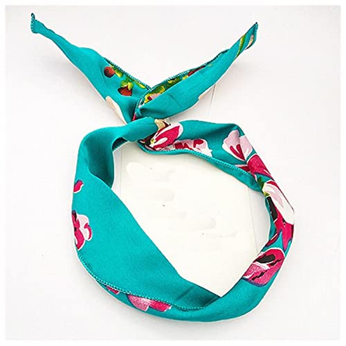 Stirnband Damen Multi mit einstellbaren Stirnbändern Frauen Haarband Metalldraht Kreative Mädchen Kopfband for Gesicht Waschansicht Haarschmuck Gesichtswaschstirnband (Size : Floral Green) von DUnLap