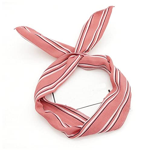 Stirnband Damen Multi mit einstellbaren Stirnbändern Frauen Haarband Metalldraht Kreative Mädchen Kopfband for Gesicht Waschansicht Haarschmuck Gesichtswaschstirnband (Size : Narrow Stripe Pink) von DUnLap