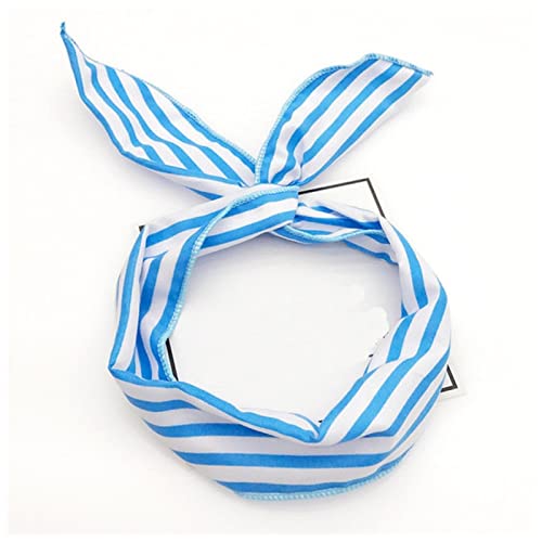 Stirnband Damen Multi mit einstellbaren Stirnbändern Frauen Haarband Metalldraht Kreative Mädchen Kopfband for Gesicht Waschansicht Haarschmuck Gesichtswaschstirnband (Size : Wider Stripe Blue) von DUnLap