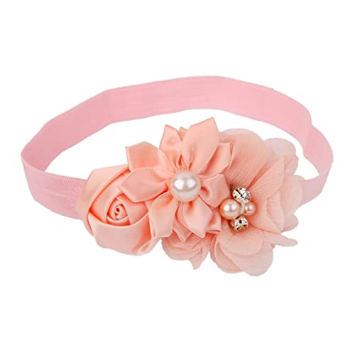 Stirnband Damen Weiße Blumenmädchen Headwear Stirnband Fotografie Requisiten Haarband Zubehör for Party Travel Bühne 12 Farbenfarben Stirnband Damen Winter (Size : Light pink) von DUnLap