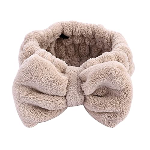 Stirnband Damen Winter Spa Badewanne Dusche Make-up Waschen Gesicht Kosmetik Stirnband Haarband Elastische Haarband Haarschmuck Gesichtswaschstirnband (Size : CD409) von DUnLap