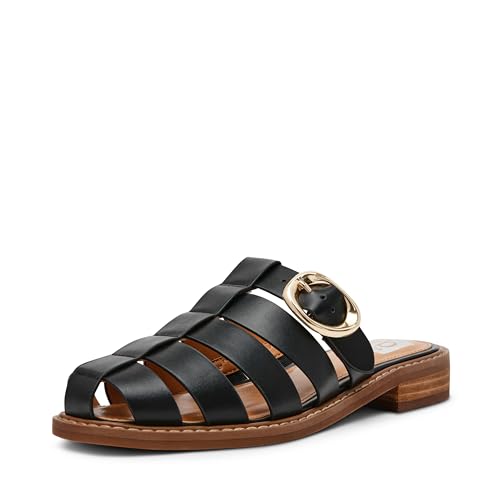 DV Dolce Vita Damen Fyona Flache Sandale, Schwarz, 41 EU von DV Dolce Vita