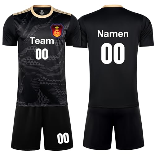 DVDKOLA Personalisiertes Trikot Mit Eigenem Namen Nummer Logo - Trikot Selbst Gestalten Fußball für Kinder/Erwachsene von DVDKOLA