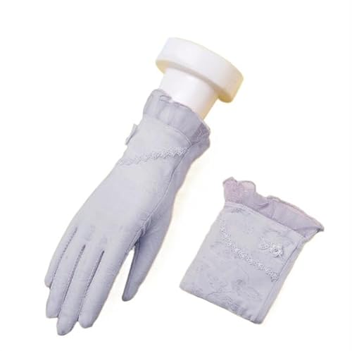 DVERFSWEV-GH UV-Schutzhandschuhe for Damen, for den Sommer, die Sonne, atmungsaktiv, for Autofahren, leichtes Reisedesign(02Light Grey_2pcs) von DVERFSWEV-GH
