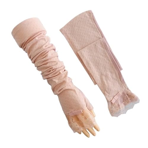 DVERFSWEV-GH UV-Schutzhandschuhe for Damen, for den Sommer, die Sonne, atmungsaktiv, for Autofahren, leichtes Reisedesign(Bean Paste) von DVERFSWEV-GH