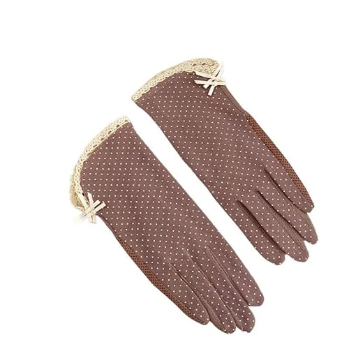 DVERFSWEV-GH UV-Schutzhandschuhe for Damen, for den Sommer, die Sonne, atmungsaktiv, for Autofahren, leichtes Reisedesign(Coffee_2PCS) von DVERFSWEV-GH