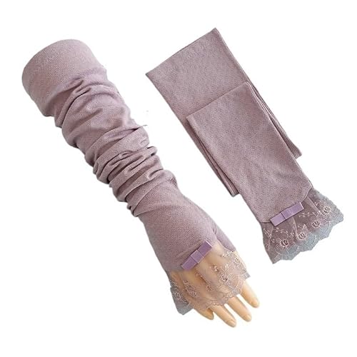 DVERFSWEV-GH UV-Schutzhandschuhe for Damen, for den Sommer, die Sonne, atmungsaktiv, for Autofahren, leichtes Reisedesign(Lotus) von DVERFSWEV-GH