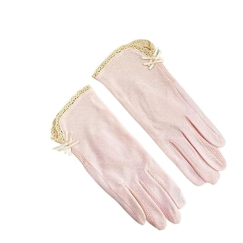 DVERFSWEV-GH UV-Schutzhandschuhe for Damen, for den Sommer, die Sonne, atmungsaktiv, for Autofahren, leichtes Reisedesign(Pink_2PCS) von DVERFSWEV-GH
