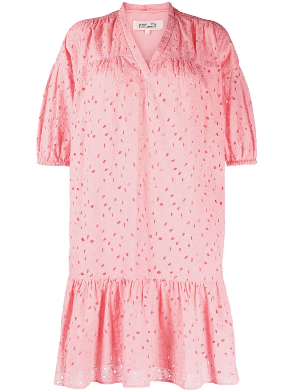 DVF Diane von Furstenberg Agar Minikleid mit Puffärmeln - Rosa von DVF Diane von Furstenberg