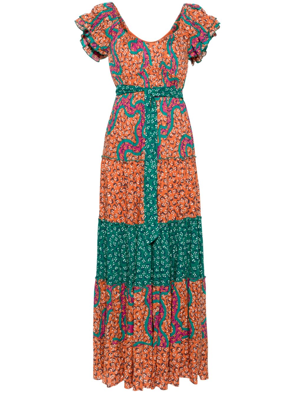 DVF Diane von Furstenberg Alejandro Maxikleid mit grafischem Print - Orange von DVF Diane von Furstenberg