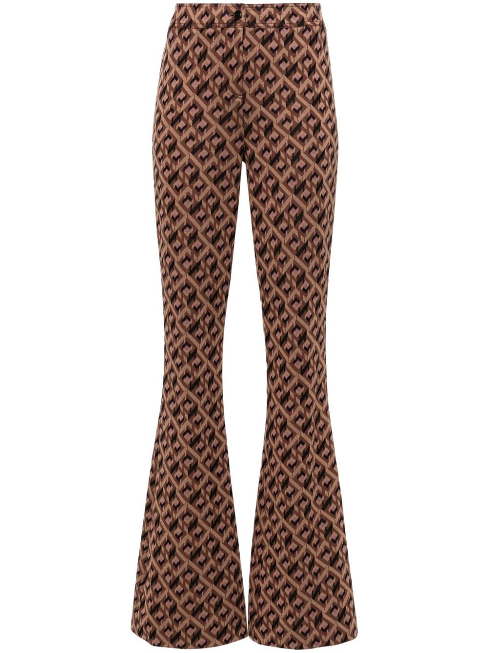 DVF Diane von Furstenberg Ausgestellte Greg High-Waist-Hose - Braun von DVF Diane von Furstenberg