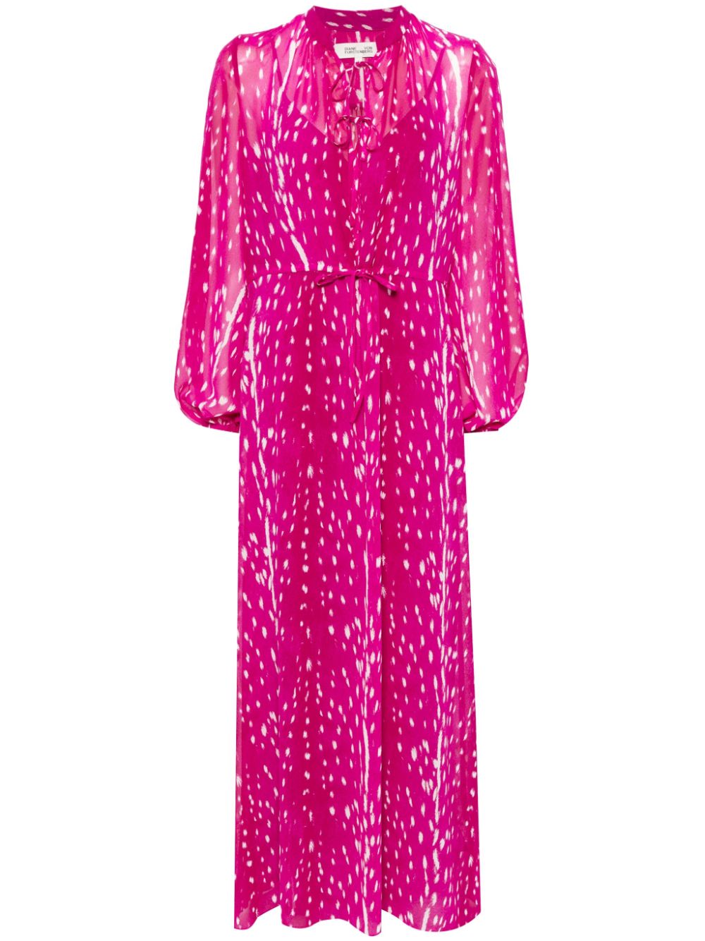 DVF Diane von Furstenberg Fabien Kleid mit abstraktem Print - Rosa von DVF Diane von Furstenberg