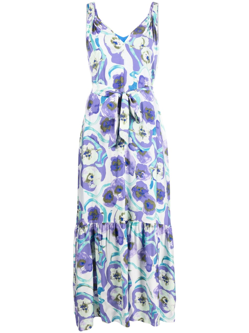 DVF Diane von Furstenberg Midikleid mit Blumen-Print - Weiß von DVF Diane von Furstenberg