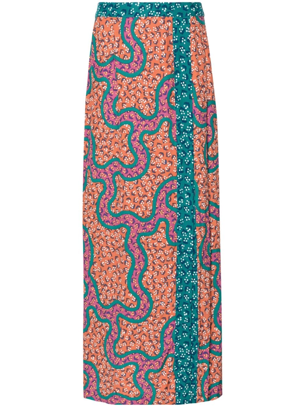 DVF Diane von Furstenberg Latrice Maxirock mit grafischem Print - Orange von DVF Diane von Furstenberg