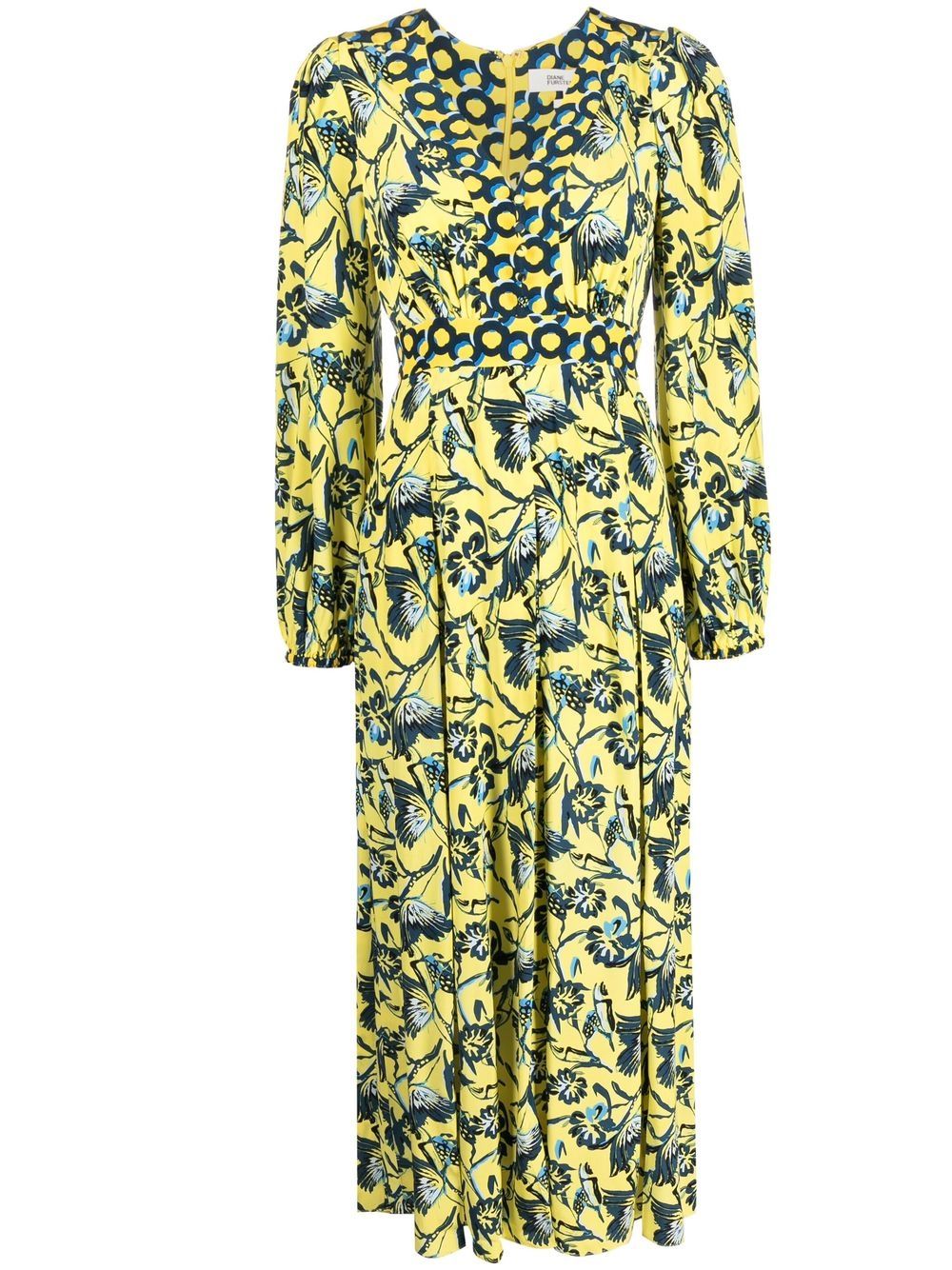 DVF Diane von Furstenberg Kleid mit Blumen-Print - Gelb von DVF Diane von Furstenberg