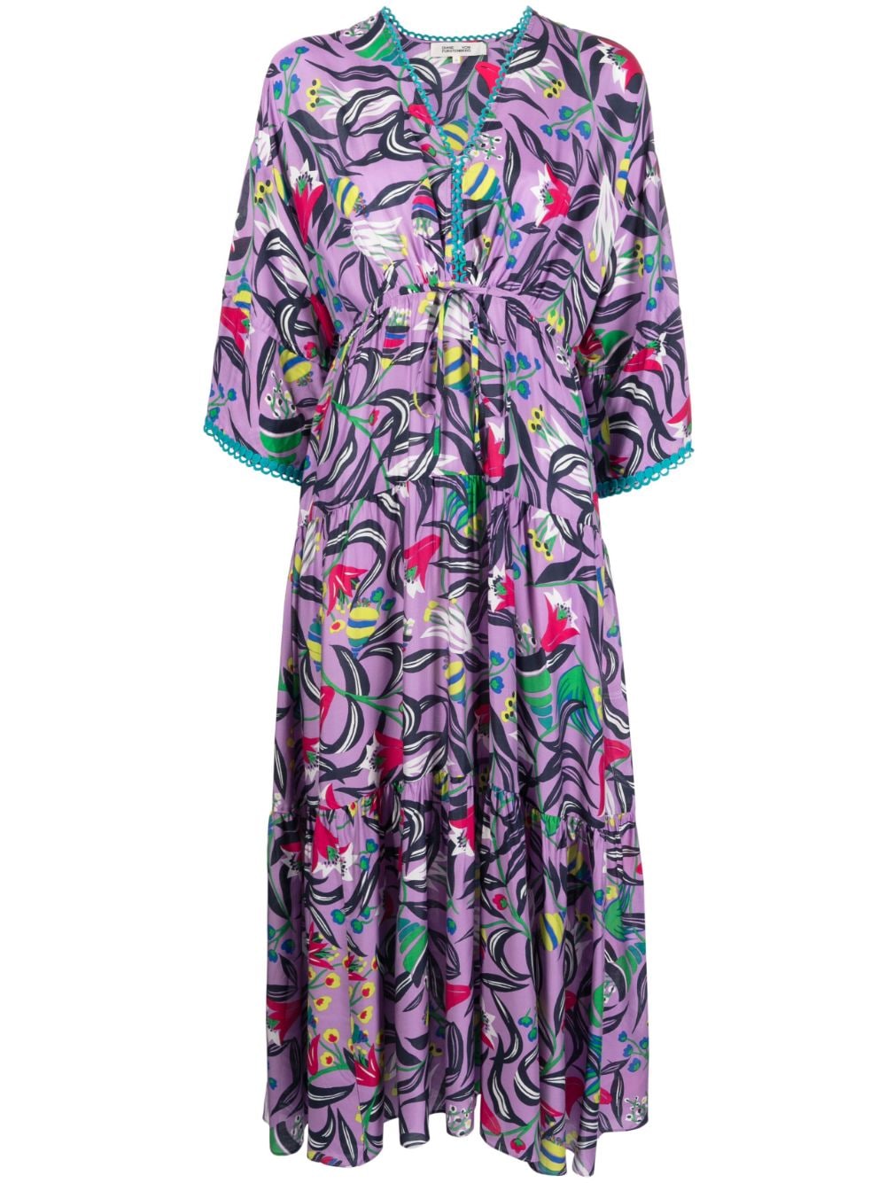 DVF Diane von Furstenberg Kleid mit Print - Violett von DVF Diane von Furstenberg