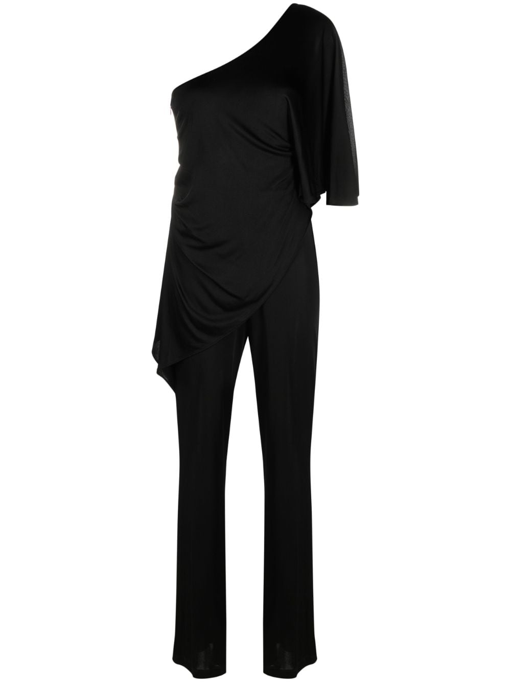 DVF Diane von Furstenberg One-Shoulder-Jumpsuit - Schwarz von DVF Diane von Furstenberg