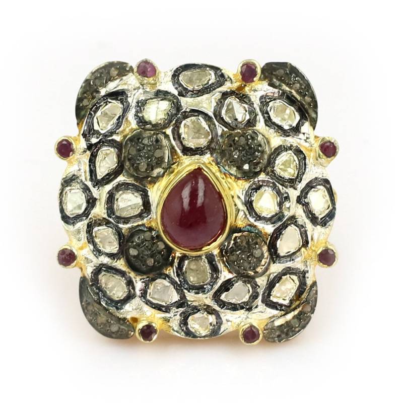 Rubin Diamant Ring , Handgemachter Schmuck , Designer von DVGJewellery