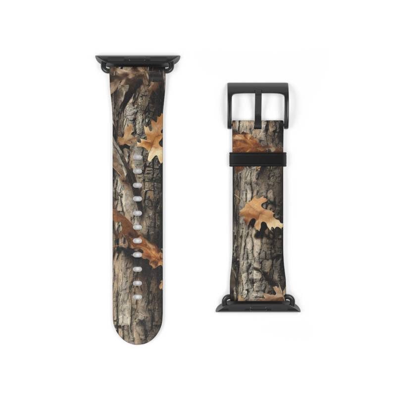 Echtbaum Camo Muster Apfel Uhrenarmband Vegan Kunstleder Jagd Jäger Outdoor Geschenkidee Camouflage Echtbaum Camo Muster Apfel Uhrenarmband Vegan Kunstleder Jagd Jäger Outdoor Geschenkidee Camouflage von DVISTees