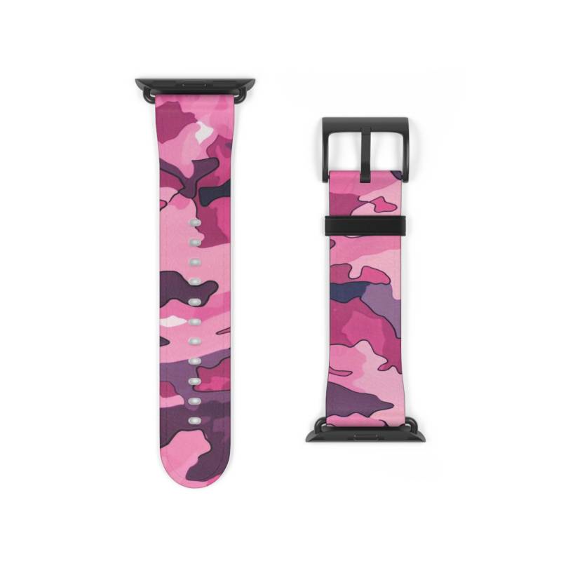Pink Camouflage Muster Apple Uhrenarmband Vegan Kunstleder Geschenkidee Echter Baum Camo Pink Camouflage Muster Apple Uhrenarmband Vegan Kunstleder Geschenkidee Echter Baum Camo von DVISTees