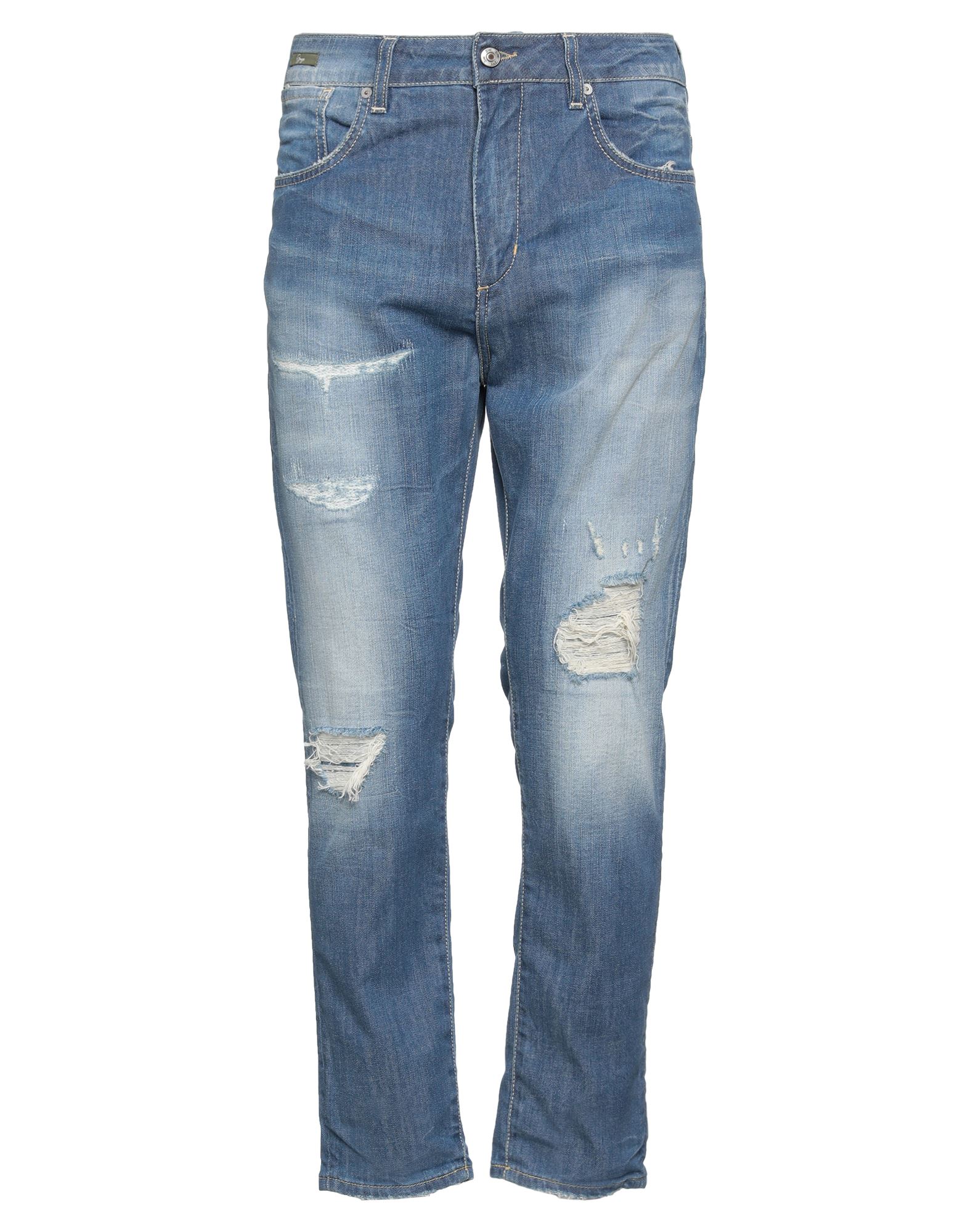 DW DENIM WORLD Cropped Jeans Herren Blau von DW DENIM WORLD