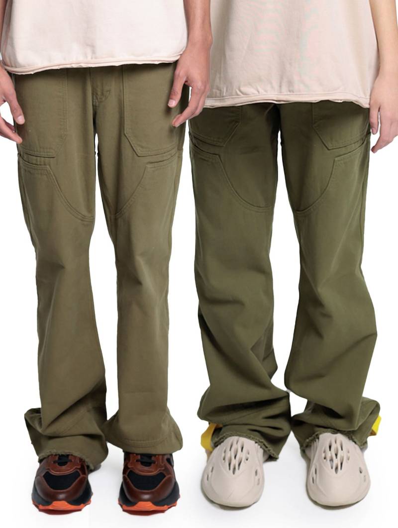 DWD Studioz Unisex Ipanema Loose Fit Jeans-Hose für Damen oder Herren Denim-Hose Oliv-Grün von DWD! Studioz