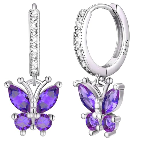 1 Paar Ohrringe Silber 925 Hängend Zirkonia Ohrringe Earrings Ohrhänger Silber 925 Hängeohrringe für Damen Geschenk für Frauen Freundin Mama,ohrringe mädchen,ohrringe silber 925 von DWFEYOI