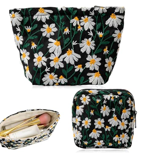 2 Stück Kosmetiktasche Klein,Make up Tasche Damen Mädchen Schminktasche Organizer für Reise Geschenk,Kulturtasche Kosmetiktasche,Kosmetiktasche Multifunktionaler von DWFEYOI