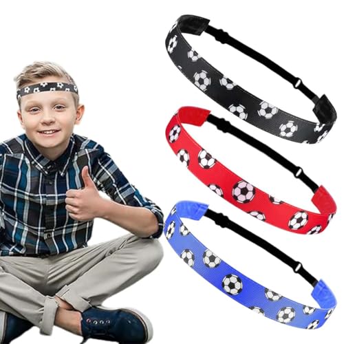 3 Stück Stirnband Mädchen Junge Bunt Haarband Farbe Kinder Sport Haarbänder Verstellbare Kopfband breit Haarreif Haarschmuck Kopfschmuck für Schule Sport Freizeit,haarreif bunt,stirnband kinder von DWFEYOI