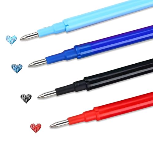 DWFEYOI 16 Stück Radierbarer Ersatzminen- Kompatibel Mit Legami-Bunte Erasable Gel Pen Refill Set, Stiftspitze 0,7mm,Höhe 13 cm, Einfach zu Radieren,legami minen,4 Farben von DWFEYOI