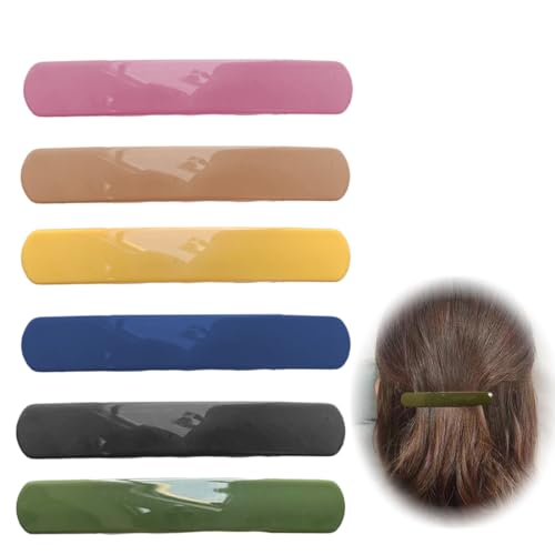 DWFEYOI Automatische Haarspangen Packung mit 6 Haarspangen, französische Haarspangen für Frauen, Vintage-Haarspangen, automatische große Klassische Haarspangen für feines und mitteldickes Haar von DWFEYOI