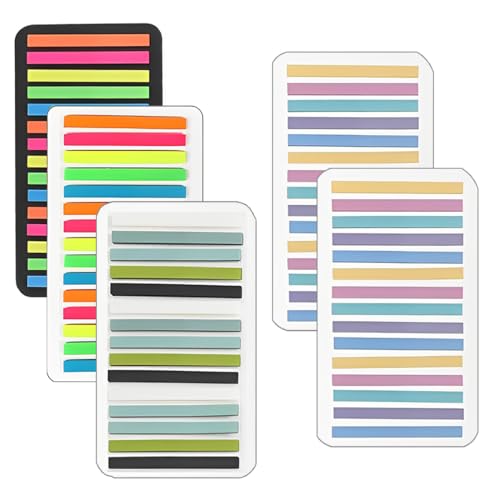 Haftstreifen,1500 Stk Haftstreifen zum Text Markieren Schmal Lang Transparente Haftnotizen Klebemarkierungen Pastell Textstreifen Seitenmarker Klebezettel Selbstklebend Haftmarker,für Büro Schule Haftstreifen,1500 Stk Haftstreifen zum Text Markieren Schmal Lang Transparente Haftnotizen Klebemarkierungen Pastell Textstreifen Seitenmarker Klebezettel Selbstklebend Haftmarker,für Büro Schule von DWFEYOI