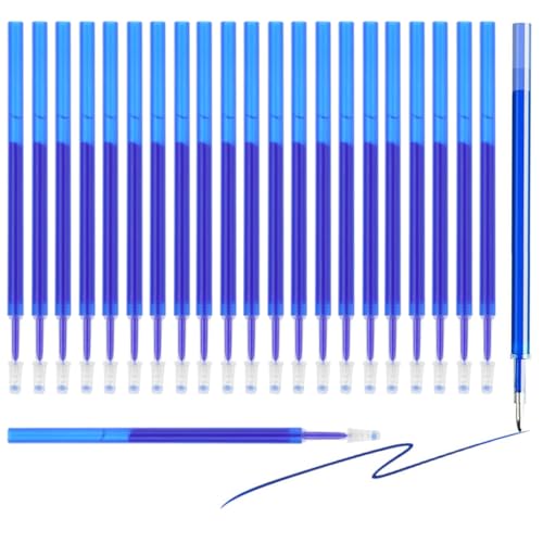 Radierbare Ersatzminen, 30 Stück Nachfüllungen 0.5mm Tintenroller Radierbar Erasable Pen Löschbarer Gelstift Gelschreiber Radierbar für Erwachsene Kinder Studenten(Blau) von DWFEYOI