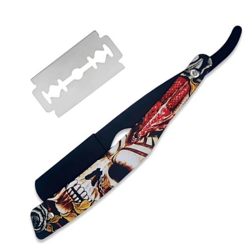 Rasierer Set,Professioneller Friseur Rasierer,Rasiermesser mit einer Klinge,Razor mit gerader Kante,Schnurrbart & Bartformer,Professionelle Rasiermesser Mit Wechselklinge Für Männer von DWFEYOI