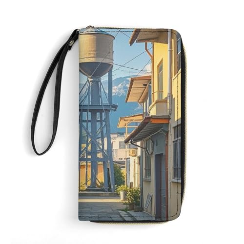 DWTJKMS Alley Lange Brieftasche Schlank PU Leder Brieftaschen für Männer Frauen Minimalistische Geldbörse mit Kartenfächern, Weiß, 19.7 * 10.5cm, Weiß, 19.7x10.5cm, blank, 19.7x10.5cm von DWTJKMS