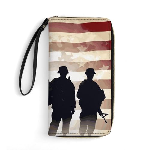 DWTJKMS Armed Forces Day American Long Wallet Slim PU Leather Wallets for Men Women Minimalist Wallet with Card Slots, White, 19.7x10.5cm, weiß, 19.7x10.5cm DWTJKMS Armed Forces Day American Long Wallet Slim PU Leather Wallets for Men Women Minimalist Wallet with Card Slots, White, 19.7x10.5cm, weiß, 19.7x10.5cm von DWTJKMS