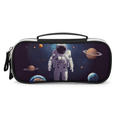DWTJKMS Astronaut Sonnensystem Planeten Leder Make-up-Tasche tragbar klein Kosmetik-Organizer wasserdichte Kulturbeutel Pinsel Bleistifte und Reise-Make-up-Zubehör DWTJKMS Astronaut Sonnensystem Planeten Leder Make-up-Tasche tragbar klein Kosmetik-Organizer wasserdichte Kulturbeutel Pinsel Bleistifte und Reise-Make-up-Zubehör von DWTJKMS