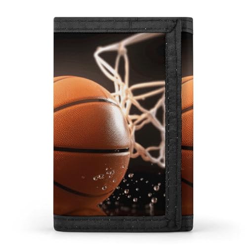 DWTJKMS Basketball-Geldbörse, minimalistisch, schmal, dreifach gefaltet, modern, modisch, Diebstahlschutz, für Karten und Bargeld DWTJKMS Basketball-Geldbörse, minimalistisch, schmal, dreifach gefaltet, modern, modisch, Diebstahlschutz, für Karten und Bargeld von DWTJKMS