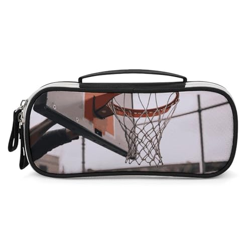 DWTJKMS Basketball Shot Leder Make-up Tasche tragbar klein Kosmetik-Organizer wasserdichte Kulturtasche Pinsel Bleistifte und Reise-Make-up-Zubehör DWTJKMS Basketball Shot Leder Make-up Tasche tragbar klein Kosmetik-Organizer wasserdichte Kulturtasche Pinsel Bleistifte und Reise-Make-up-Zubehör von DWTJKMS