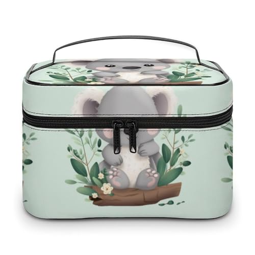 DWTJKMS Koala Make-up-Tasche, Kosmetik-Organizer, große tragbare Kapazität, Make-up-Tasche für Damen, Reise-Kulturbeutel mit Griff und Trennwand DWTJKMS Koala Make-up-Tasche, Kosmetik-Organizer, große tragbare Kapazität, Make-up-Tasche für Damen, Reise-Kulturbeutel mit Griff und Trennwand von DWTJKMS
